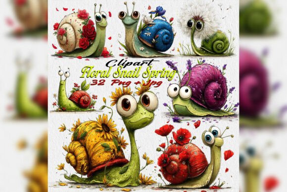 Download Floral Snail PNG Clipart Spring Garden - Art Collection