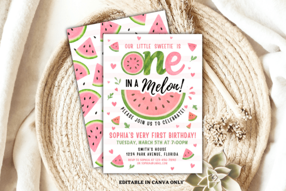 Download Watermelon Birthday Invitation Template - Invitation template Collection