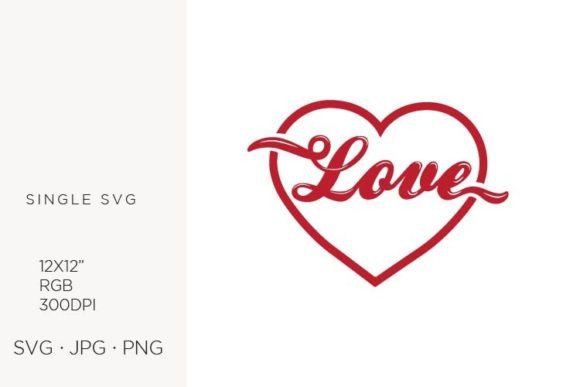 Download Typographic Word Love As a Part of Red H - Art Collection