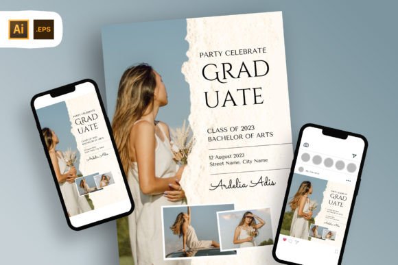 Download Scrap Graduation Party Invitation Flyer - Art Collection