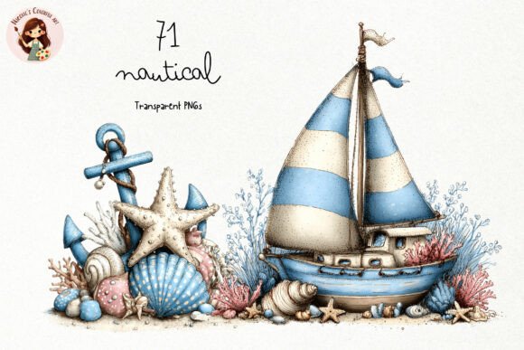Download Watercolor Nautical PNG Clipart Set - Art Collection