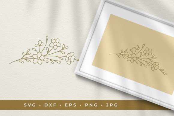Download Floral Line Art Vignette - Art Collection