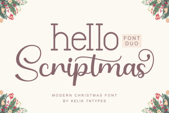 Download Hello Scriptmas Duo Font - Cript Collection
