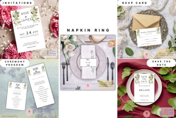Download Wedding Invitation Set Templates - Wedding Collection