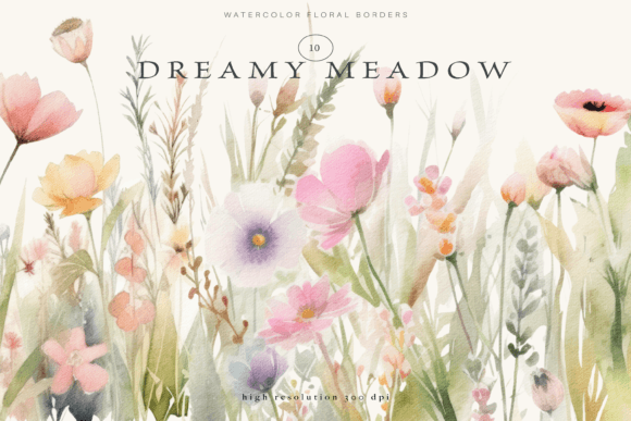 Download Wild Flowers Floral Border Clipart Set - Art Collection