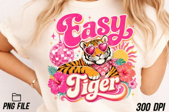 Download Easy Tiger Retro Summer PNG Pink Disco - Ink Collection