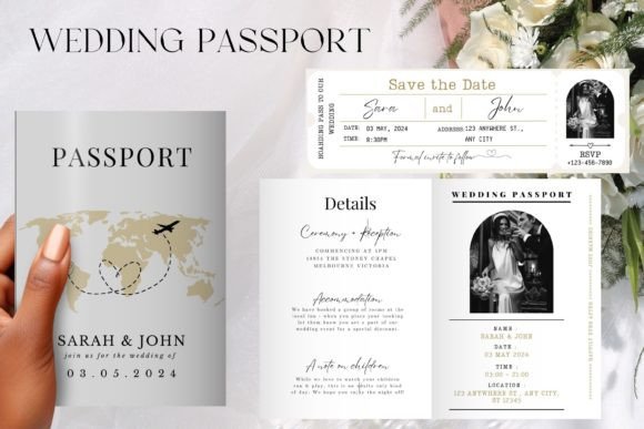 Download Wedding Passport Invitation Template - Wedding Collection