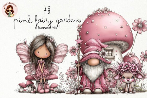 Download Pink Fairy Garden PNG Clipart Bundle - Art Collection