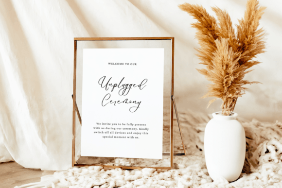 Download Wedding Unplugged Ceremony Sign Template - Wedding Collection