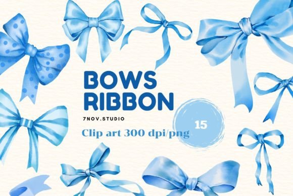 Download Bows Ribbon Blue Clipart - Art Collection