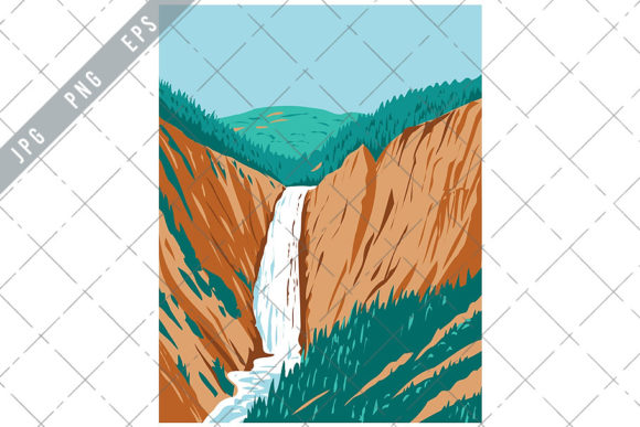 Download Lower Yellowstone Falls WPA Poster Art - Art Collection