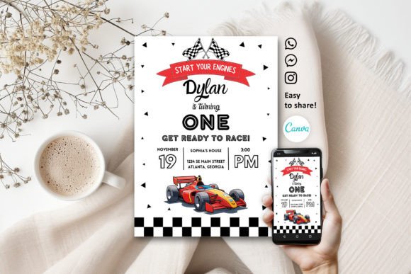 Download Racing Car Birthday Invitation Template - Invitation template Collection