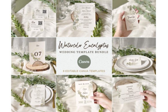 Download Watercolor Eucalyptus Wedding Invitation - Wedding Collection