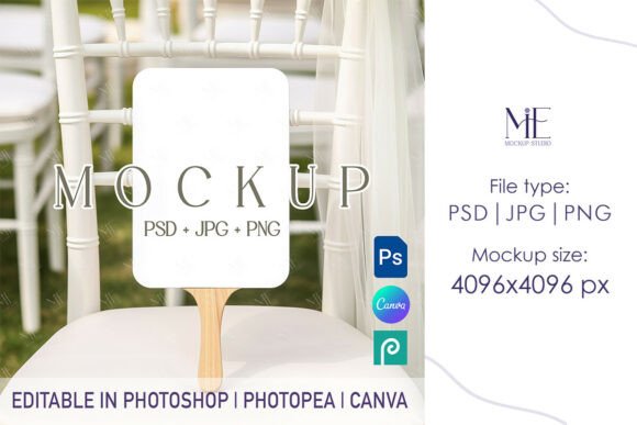 Download Wedding Program Fan Mockup, 5x7 Ceremony - Wedding Collection