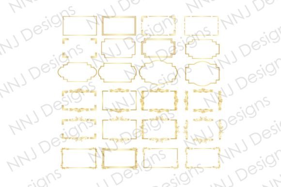 Download Rectangle Gold Frame Border Clipart - Art Collection