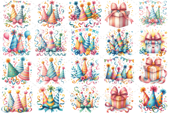 Download PartyJoy Watercolor Celebration Bundle - Art Collection