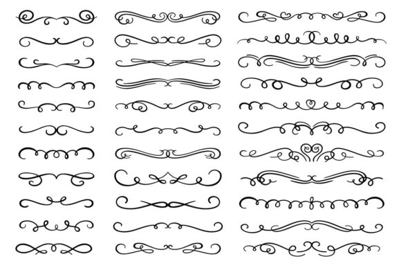 Download Calligraphic Flourish Dividers - Graphic Collection