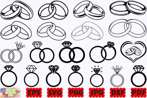 Download Wedding Ring SVG | Engagement Ring SVG - Wedding Collection