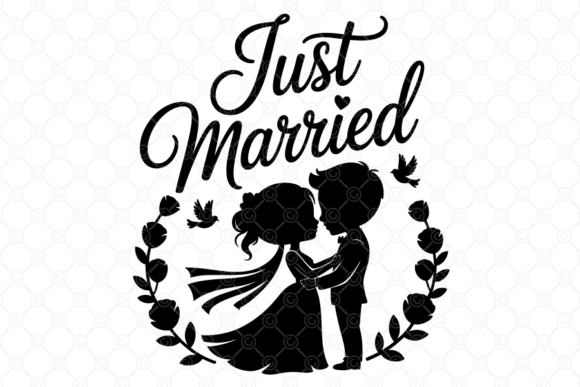 Download Just Married SVG, Wedding Couple SVG, 03 - Wedding Collection