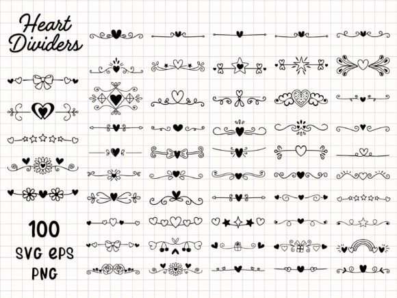 Download Heart Dividers SVG Heart Border Clipart - Art Collection