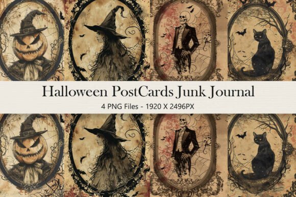 Download Vintage Halloween Postcard Clipart - Art Collection