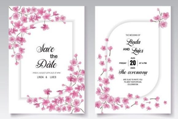 Download Pink Cherry Wedding Template - Wedding Collection